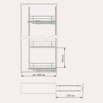 COLUMNA EXTRAÏBLE AMPOLLER DE LA GAMMA COMPACT
