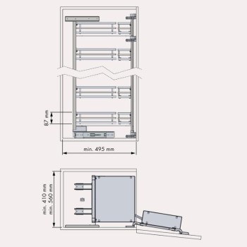 COLUMNA REBOST 6+6 CISTELLES DE LA GAMMA FLAT
