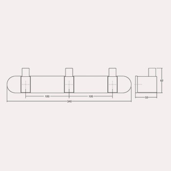 PENJADOR CASEY RACK  3u 340x43x62mm