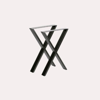 POTA TAULA "X" NEGRE MATE (Serie CLARENCE)