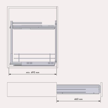 SUPORT DRAPS GUIES LATERALS 150F DE LA GAMMA COMPACT
