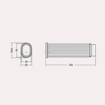 TOPALL PARET BROOKLYN PER PORTES 28x103mm