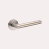 JUEGO MANIVELAS CON ROSETA PLANA MUNICH ACERO  INOX