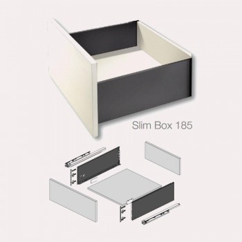 KIT CALAIX SLIM BOX H185X500 mm BLANC