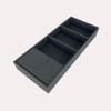 CAJA CUERO 4 COMPARTIMENTOS ANTRACITA +1 TAPA