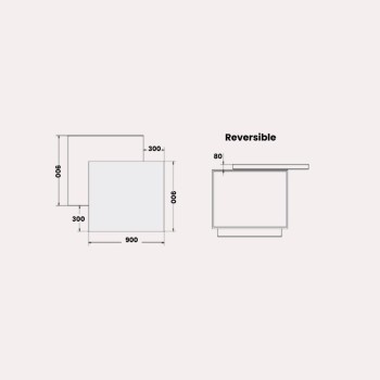 MESA DESPLAZABLE ENCIMERA CORNER REVERSIBLE