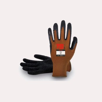 GUANTES NYLON 320 GRIP MARRÓN RECUBRIMIENTO LÁTEX