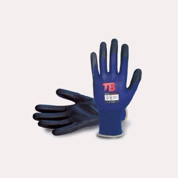 GUANTES 718 STAC TÁCTILES DE SEGURIDAD SOPORTE NAILON SIN COSTURAS AZULES