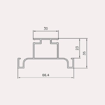 PERFIL GOLA INTERIOR VERTICAL CENTRAL CURVO 2,5 m