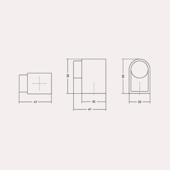 TOPE DE PUERTA CASEY 47x30mm