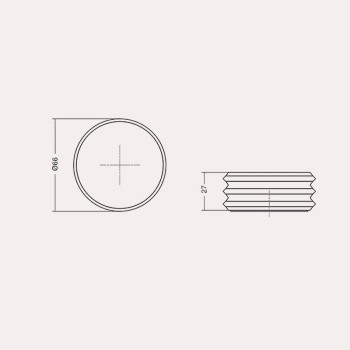 TOPE PARA PUERTA PULSE 66x27mm
